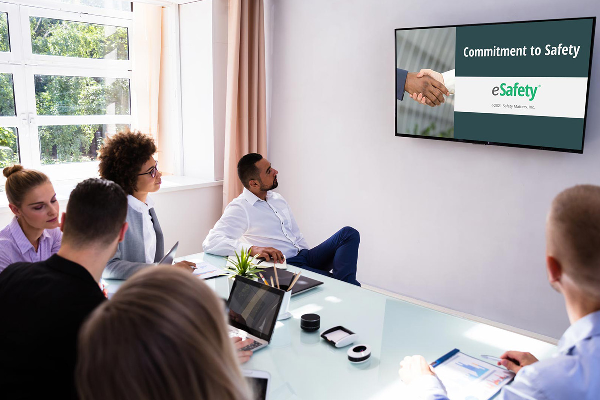 commitment to safety - keyboard says think safety